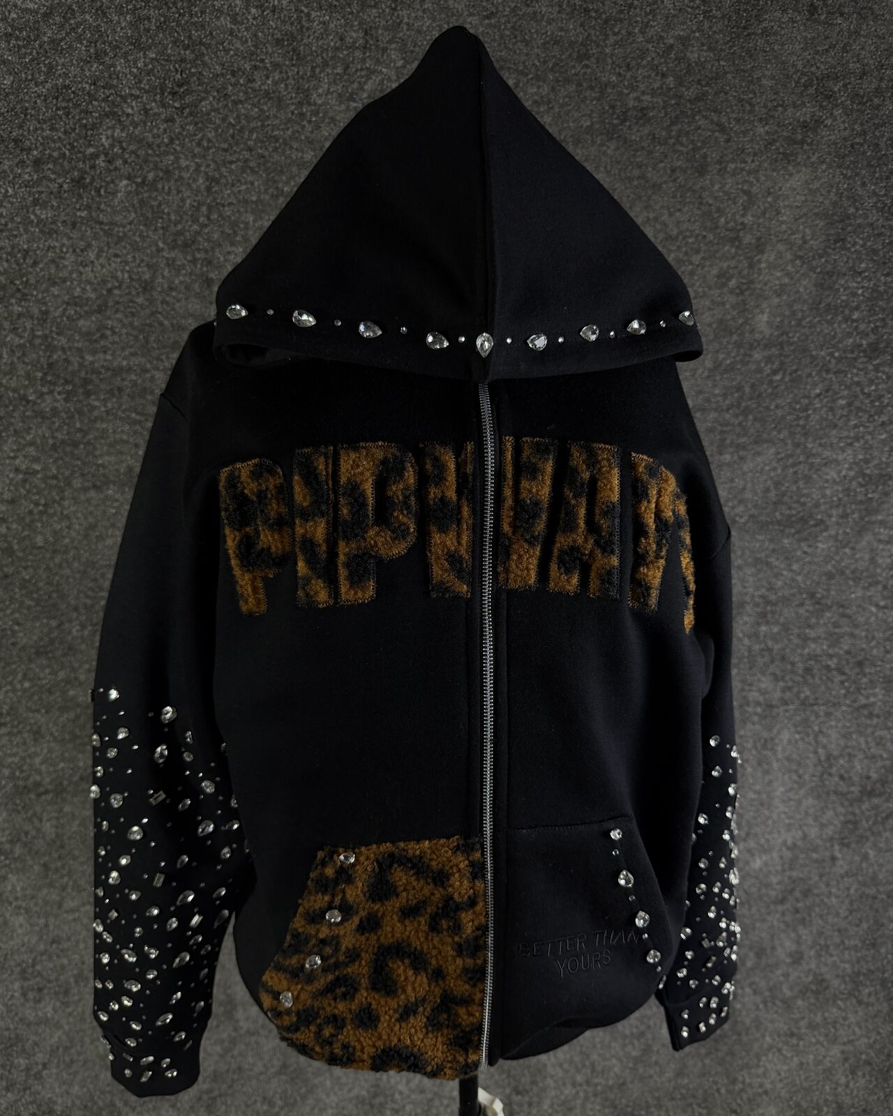 CUSTOM CHEETAH EMBRODERY HOODIE MADE FOR OUR USA CUSTOMER 🇺🇲