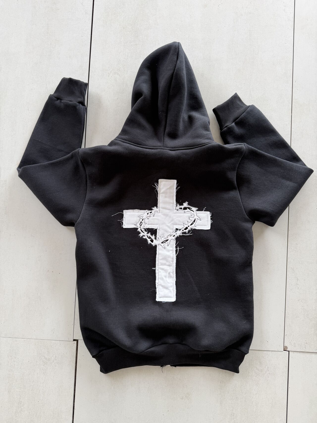 CUSTOM DISTRESS EMBRODERY HOODIE MADE FOR OUR USA CUSTOMER 🇺🇲