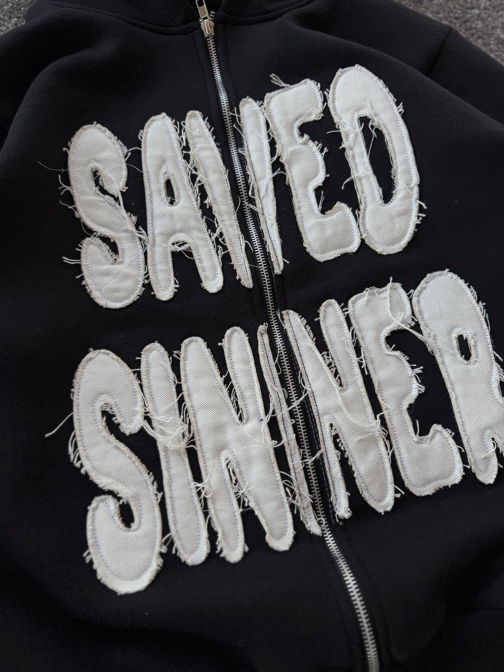 CUSTOM DISTRESS EMBRODERY HOODIE MADE FOR OUR USA CUSTOMER 🇺🇲