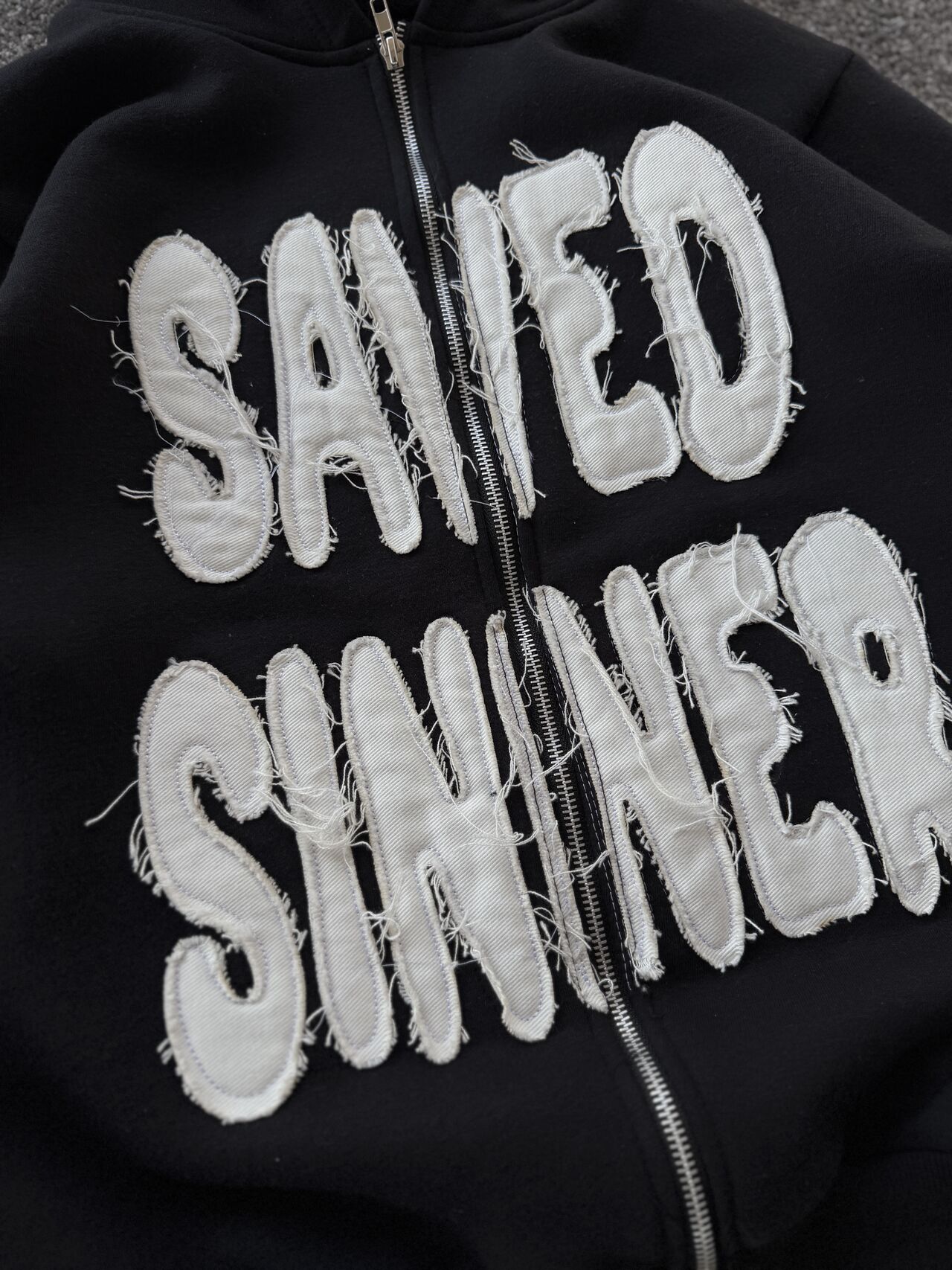 CUSTOM DISTRESS EMBRODERY HOODIE MADE FOR OUR USA CUSTOMER 🇺🇲