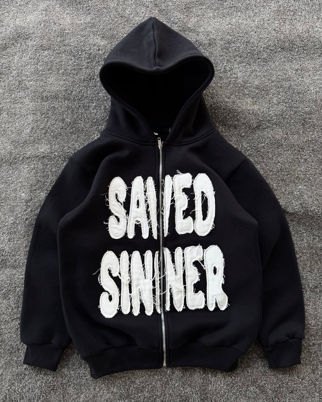 CUSTOM DISTRESS EMBRODERY HOODIE MADE FOR OUR USA CUSTOMER 🇺🇲