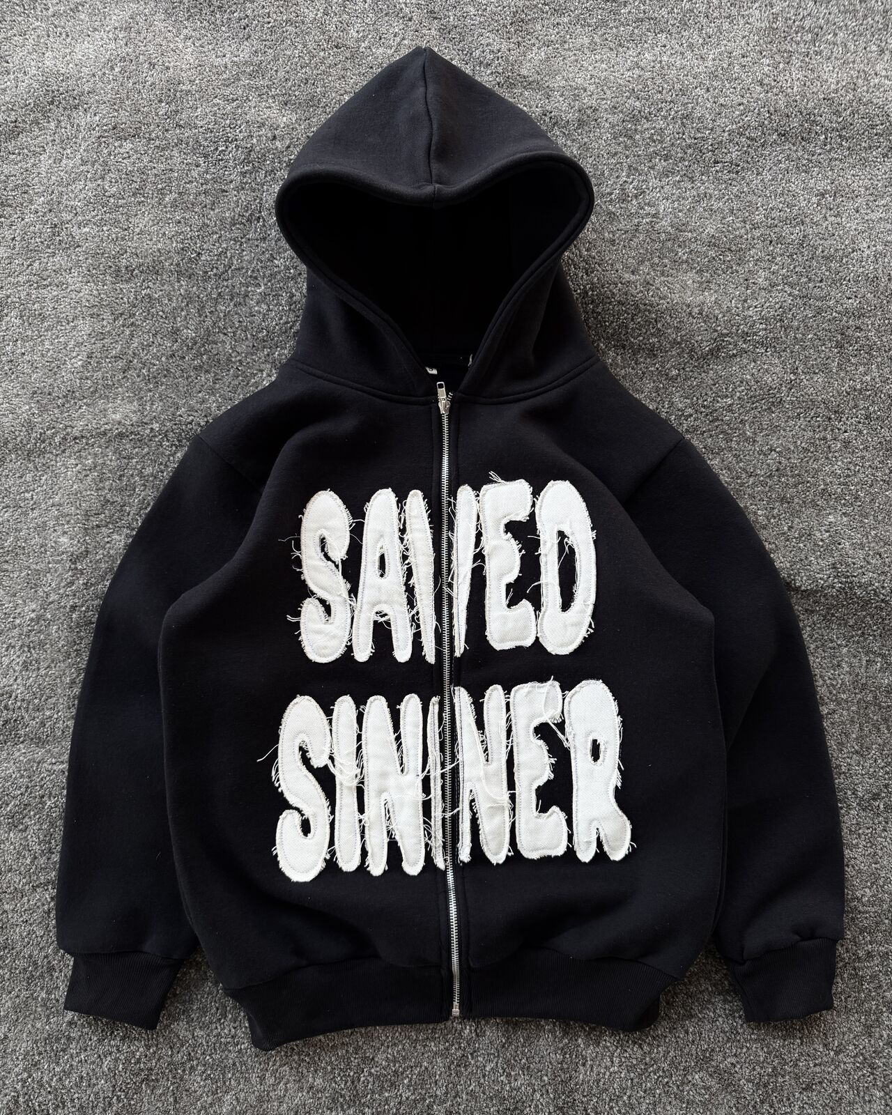 CUSTOM DISTRESS EMBRODERY HOODIE MADE FOR OUR USA CUSTOMER 🇺🇲