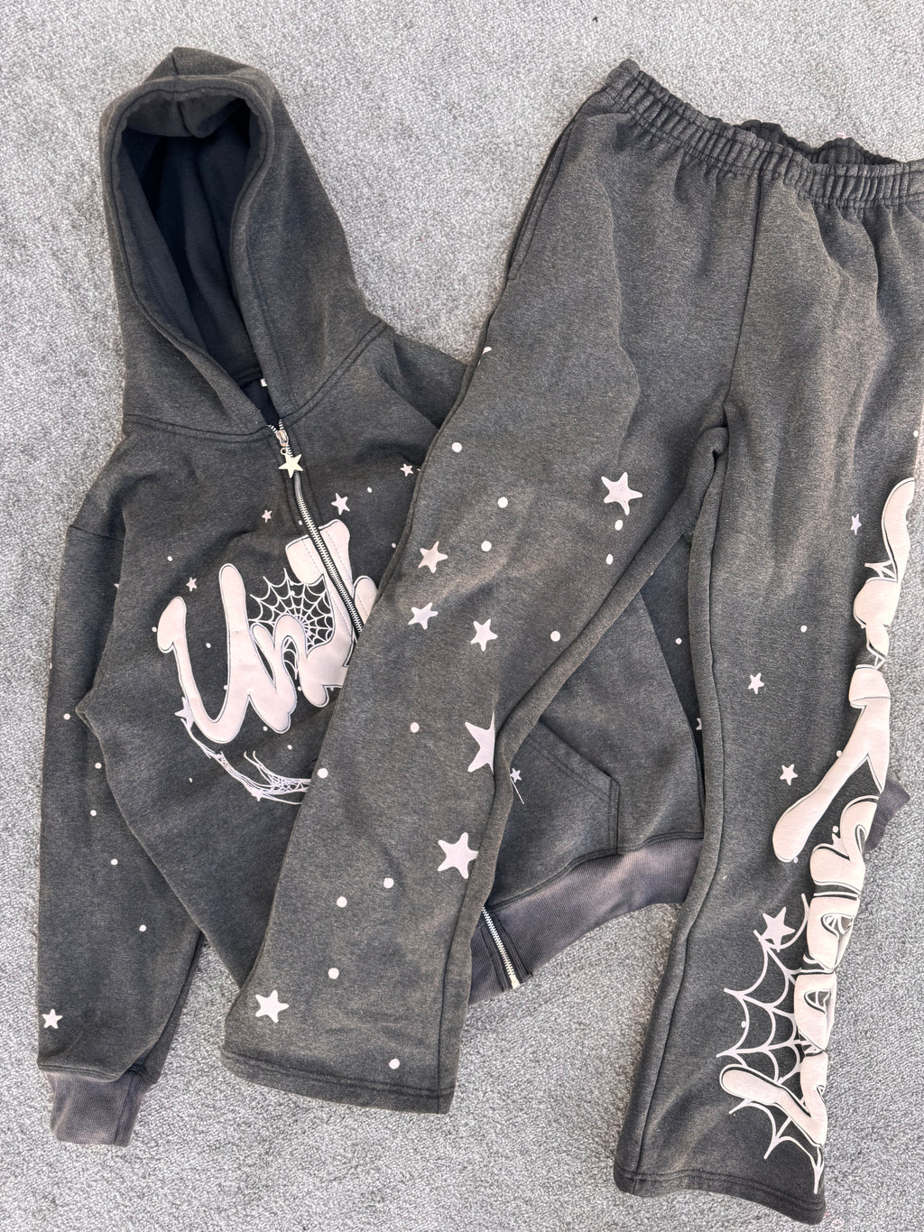 CUSTOM ACIDWASH PUFFPRINT TRACKSUIT MADE FOR OUR USA CUSTOMER 🇺🇲