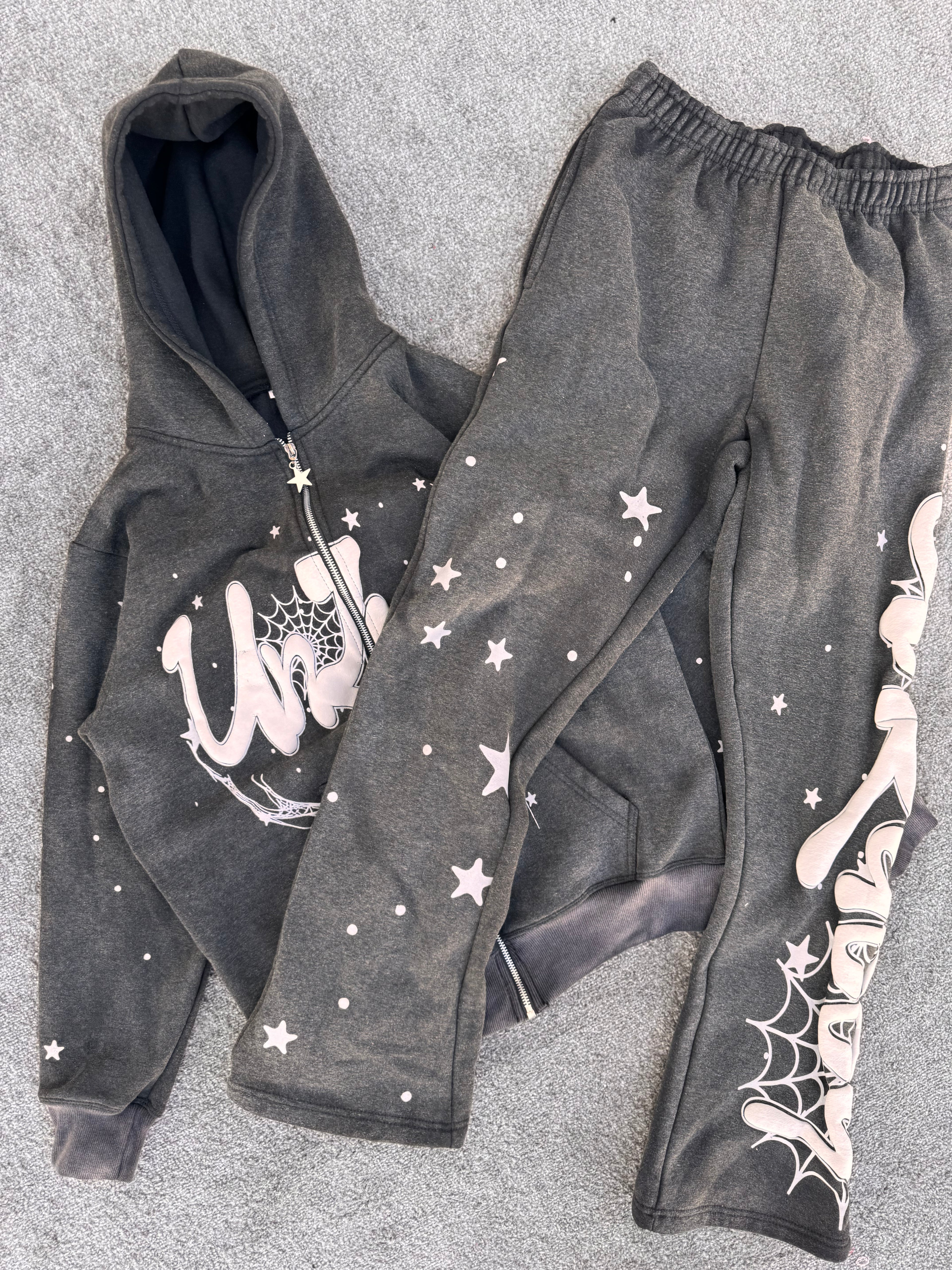 CUSTOM ACIDWASH PUFFPRINT TRACKSUIT MADE FOR OUR USA CUSTOMER 🇺🇲