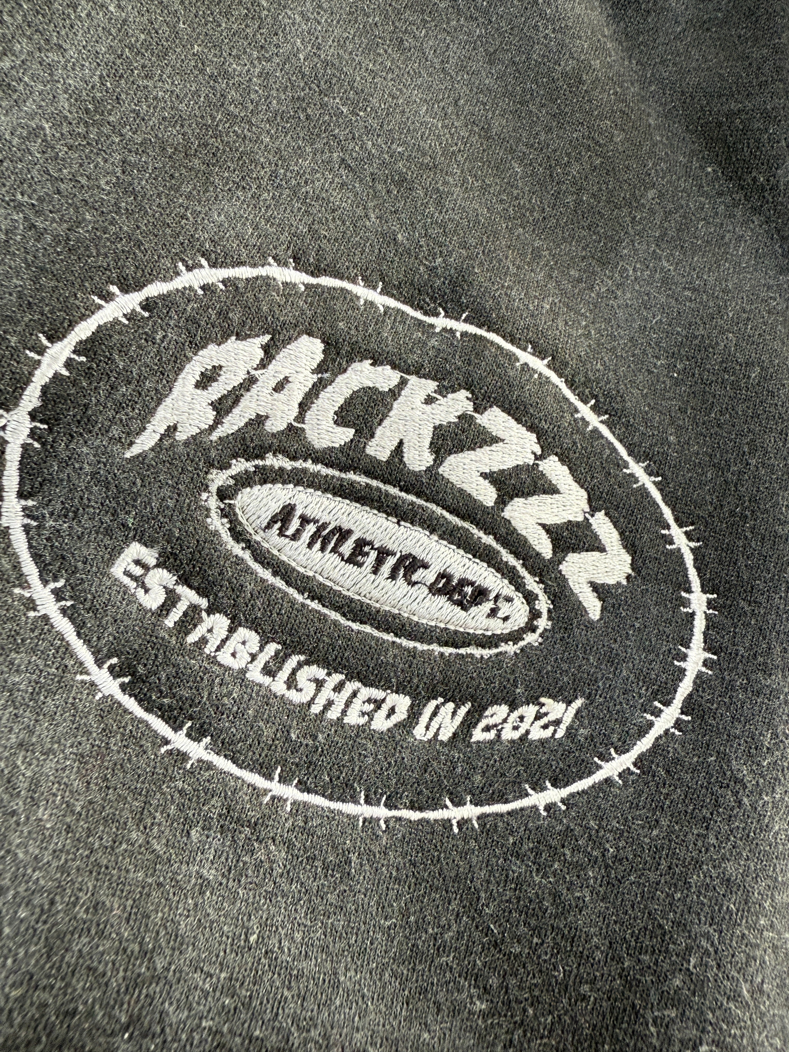CUSTOM DISTRESS EMBRODERY TRACKSUIT MADE FOR OUR USA CUSTOMER 🇺🇲