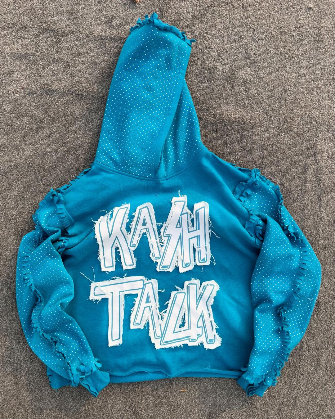 CUSTOM DISTRESS EMBRODERY HOODIE MADE FOR OUR USA CUSTOMER 🇺🇲