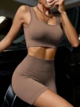 Women's Fitness Set / Yoga Bra & Biker Shorts